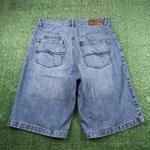 Phat Farm Denim Shorts Men's 34 Blue Baggy Y2K Hip Hop